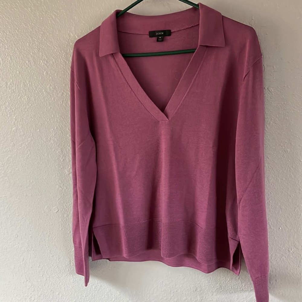 J. Crew Women's V-Neck Polo Sweater